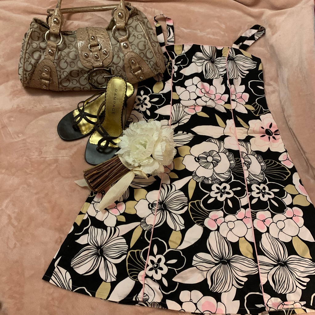 Flowery A Line Dress
